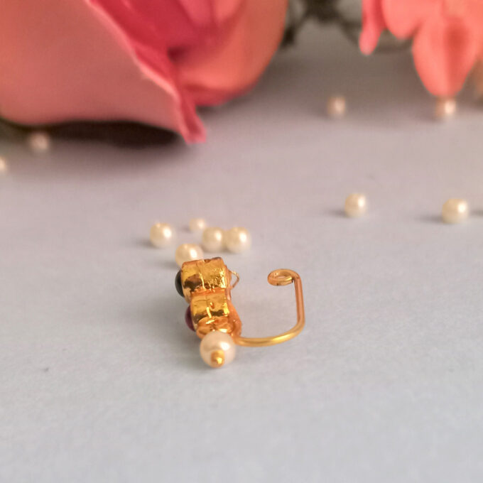 Press Style/ Clip on Nose pin